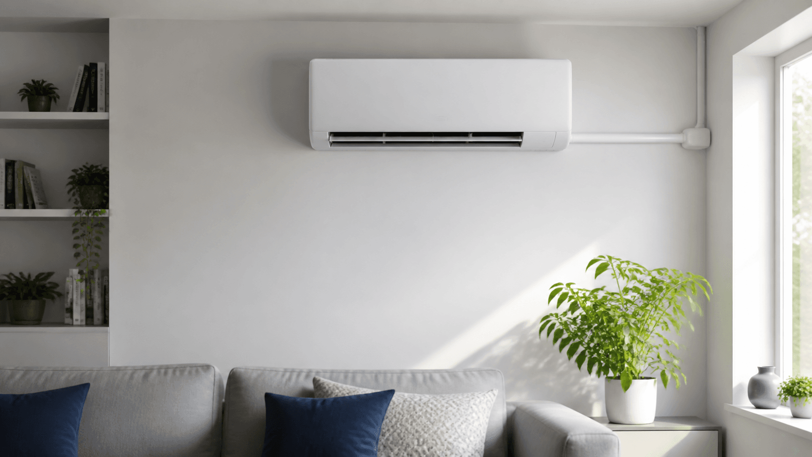Wall mounted air conditioning installation
